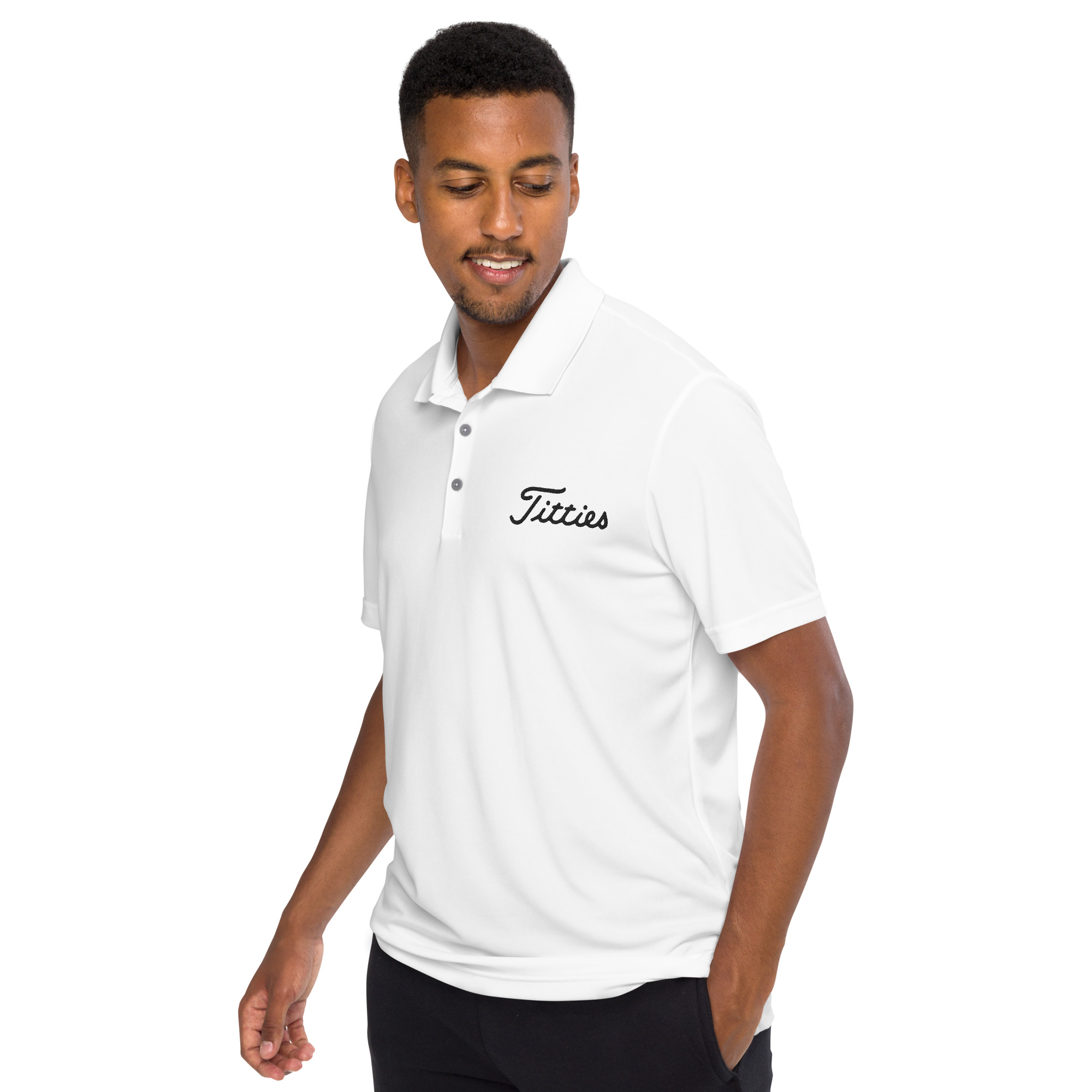 Performance Titties Polo Adidas Golfing Enthusiasts - Shirt